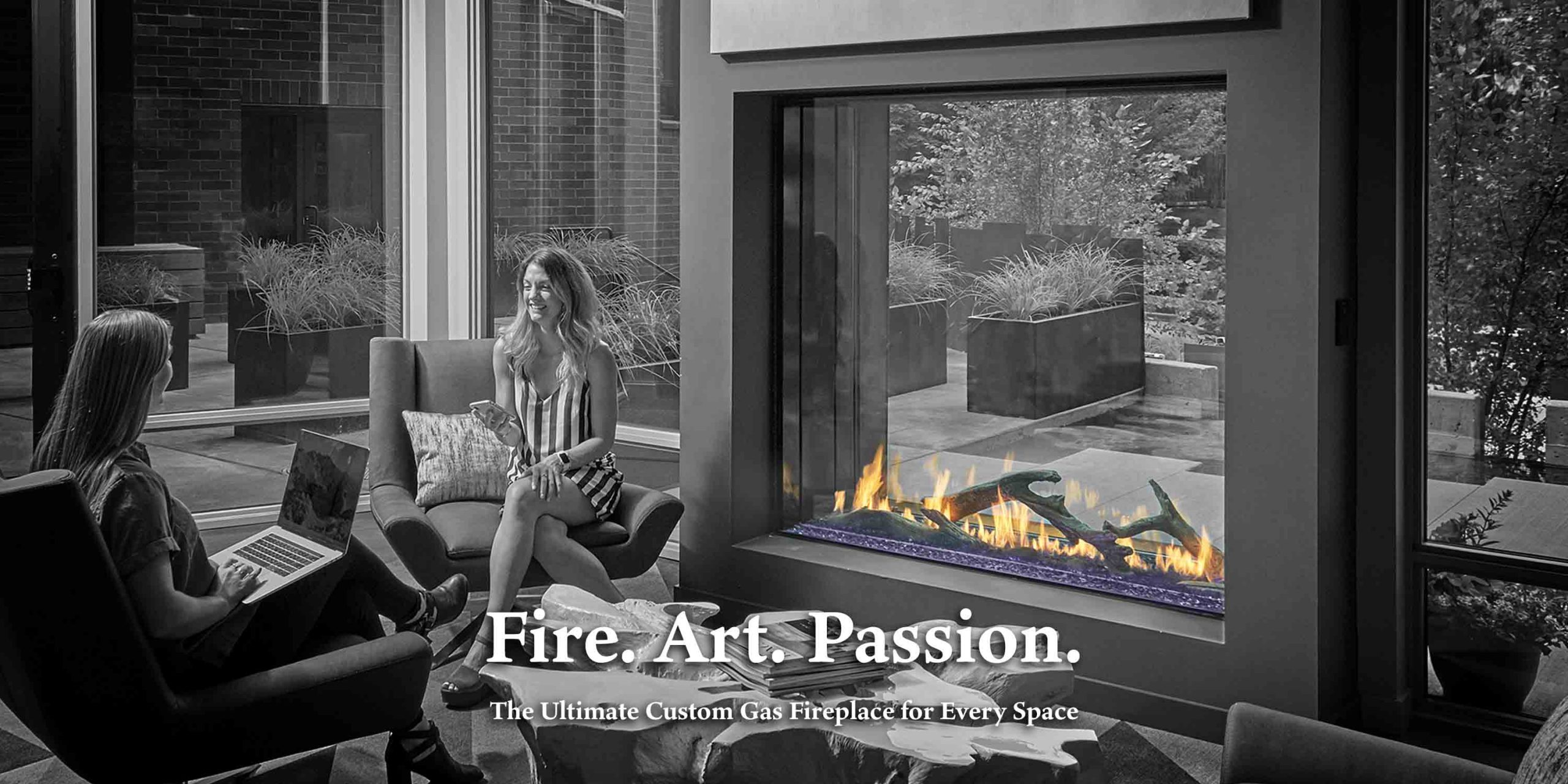 See-Thru Fireplace | Linear Gas Fireplace | Modern Gas Fireplace