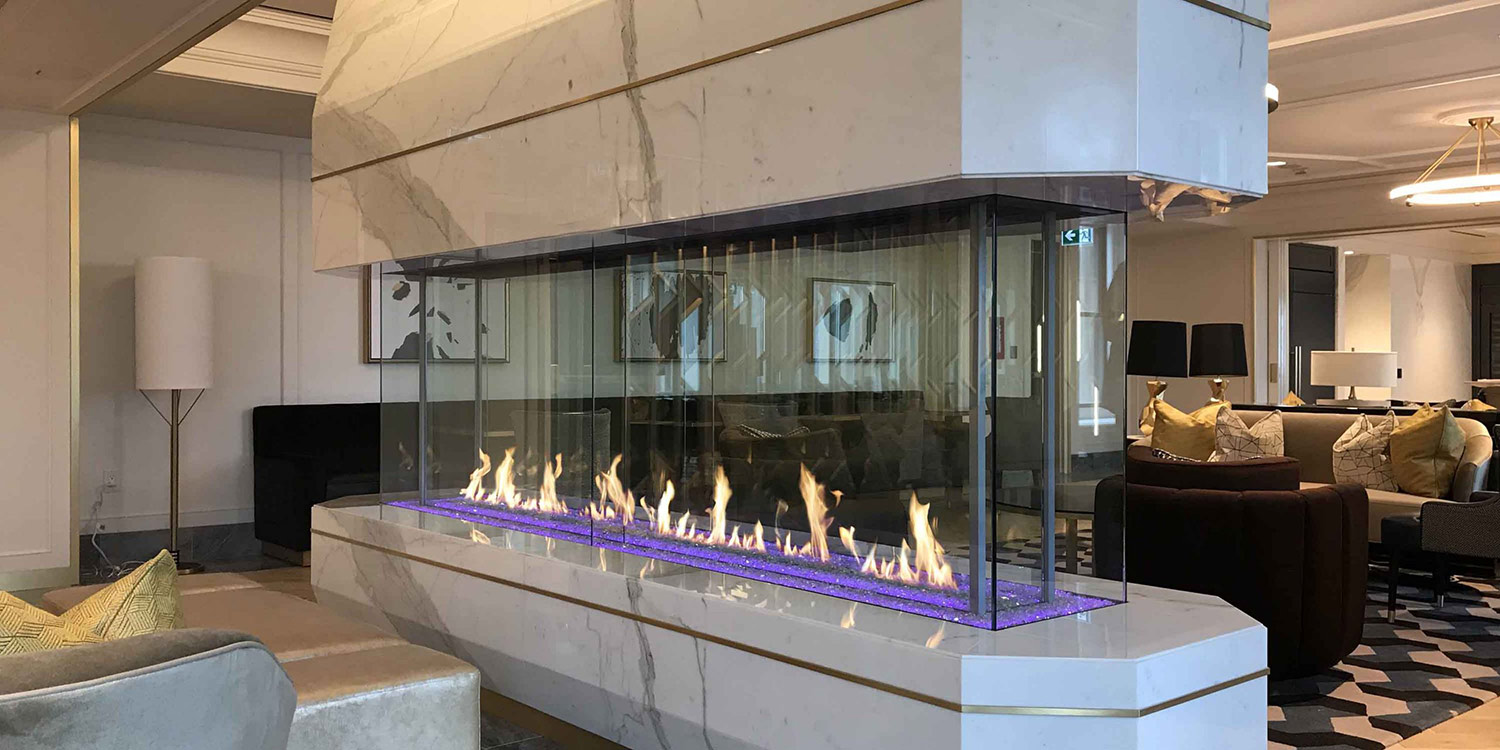 Island Linear Gas Fireplaces | Modern Gas Fireplaces | The DaVinci