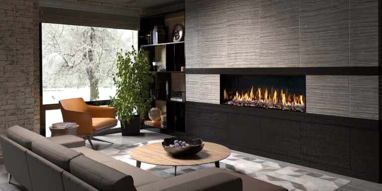 Single-Sided Linear Gas Fireplace | Modern Fireplaces | The DaVinci ...